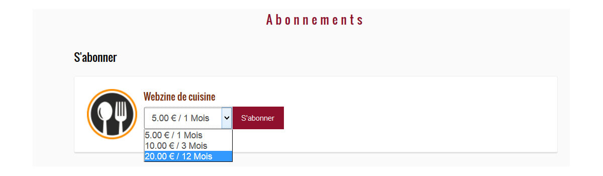 Abonnement webzine