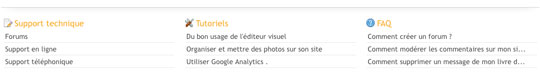 Aides à la création de site web