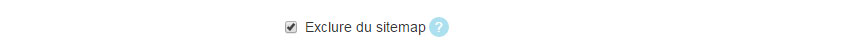 Exclusion du sitemap