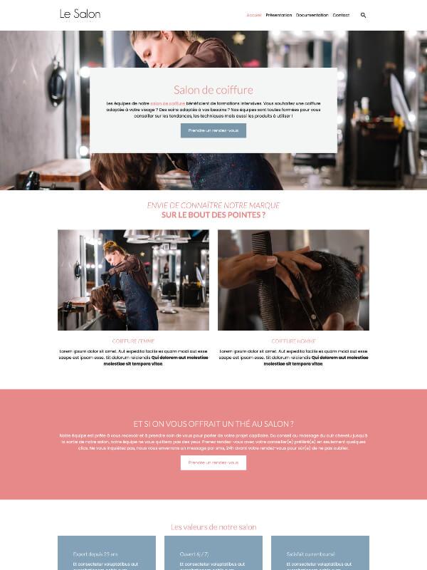 Template Le Salon de coiffure