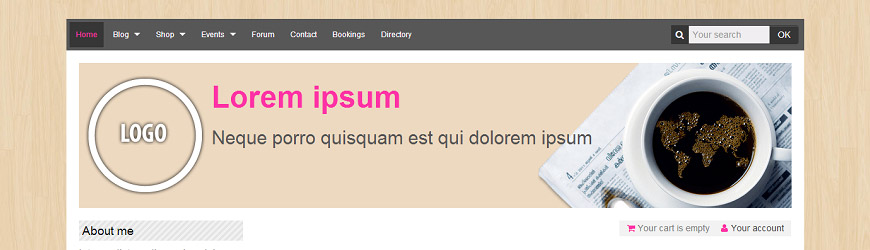 Moteur de recherche dans le menu horizontal