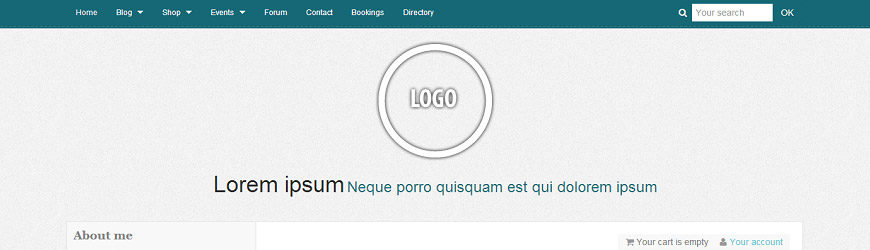 Moteur de recherche dans le menu horizontal