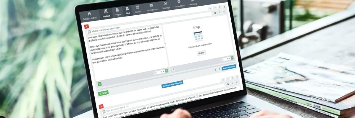 Nouveautes outil creation pages