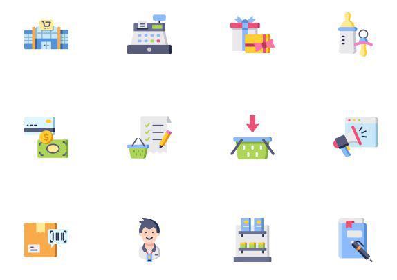 Pack icon flat
