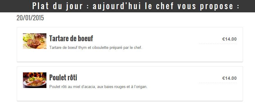 Plat du jour