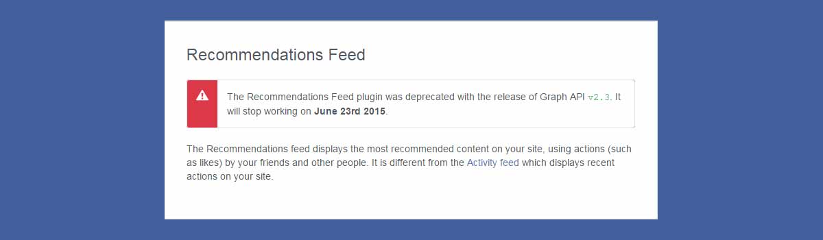 Widget recommandations