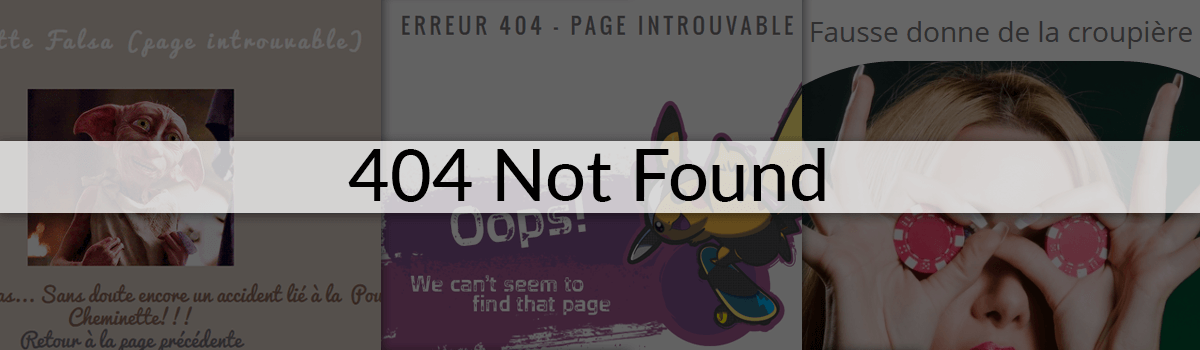 Erreur 404 Page introuvable