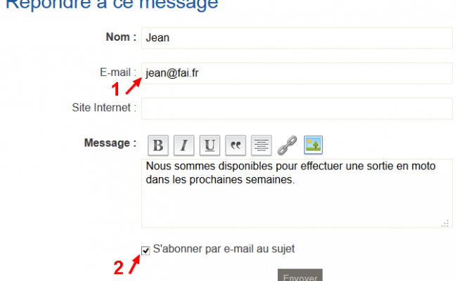 Abonnement sujet