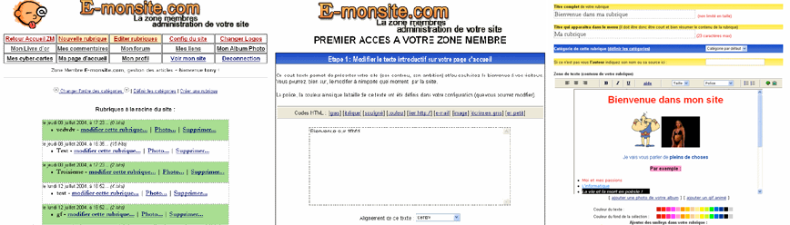 Administration e monsite v1