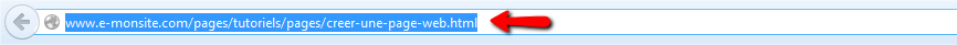 Récupérer l'adresse du page dans la barre d'adresse