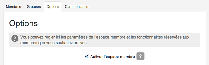 Désactiver l'espace membres du site