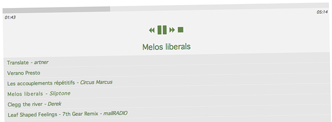 Widget playlist MP3 pour site web