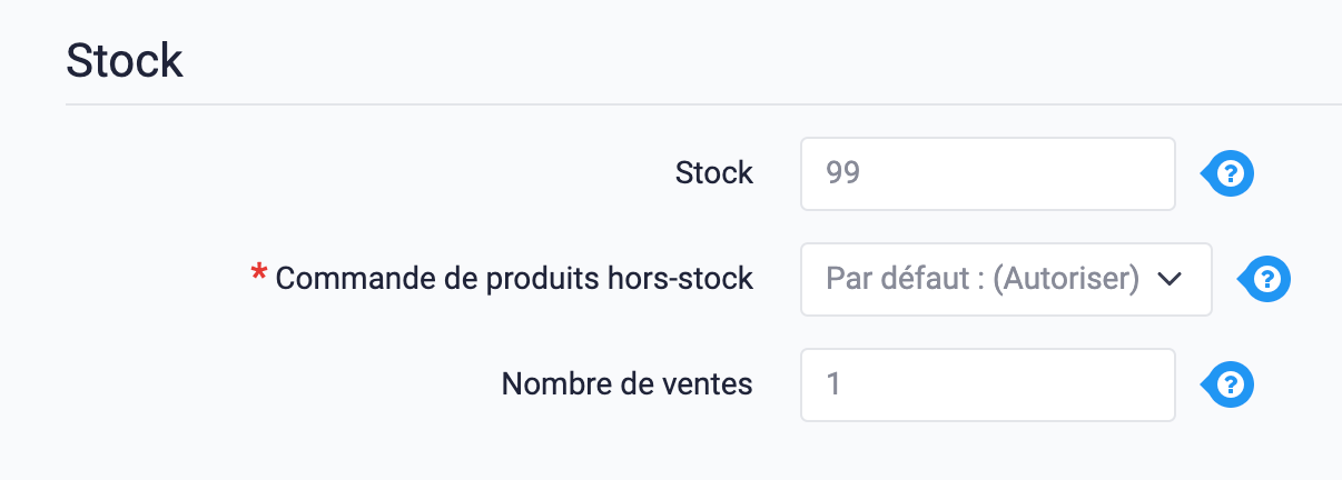 Stock Produit