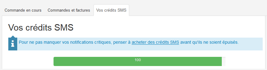 Crédits SMS