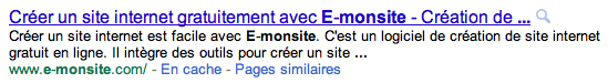 Résultat recherche E-monsite