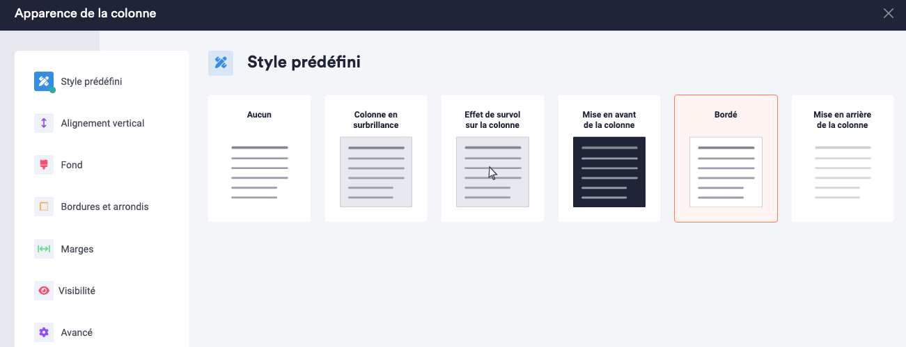 Design colonne