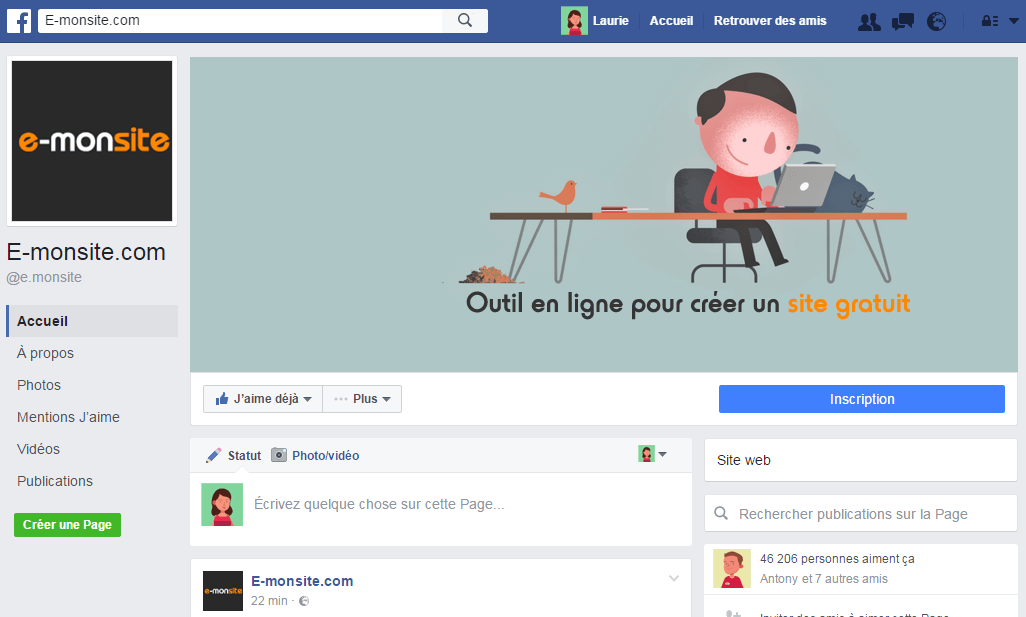 Facebook d'e-monsite