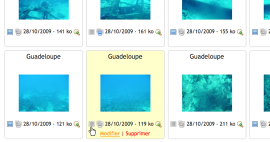 Ajouter ou retirer une photo du diaporama