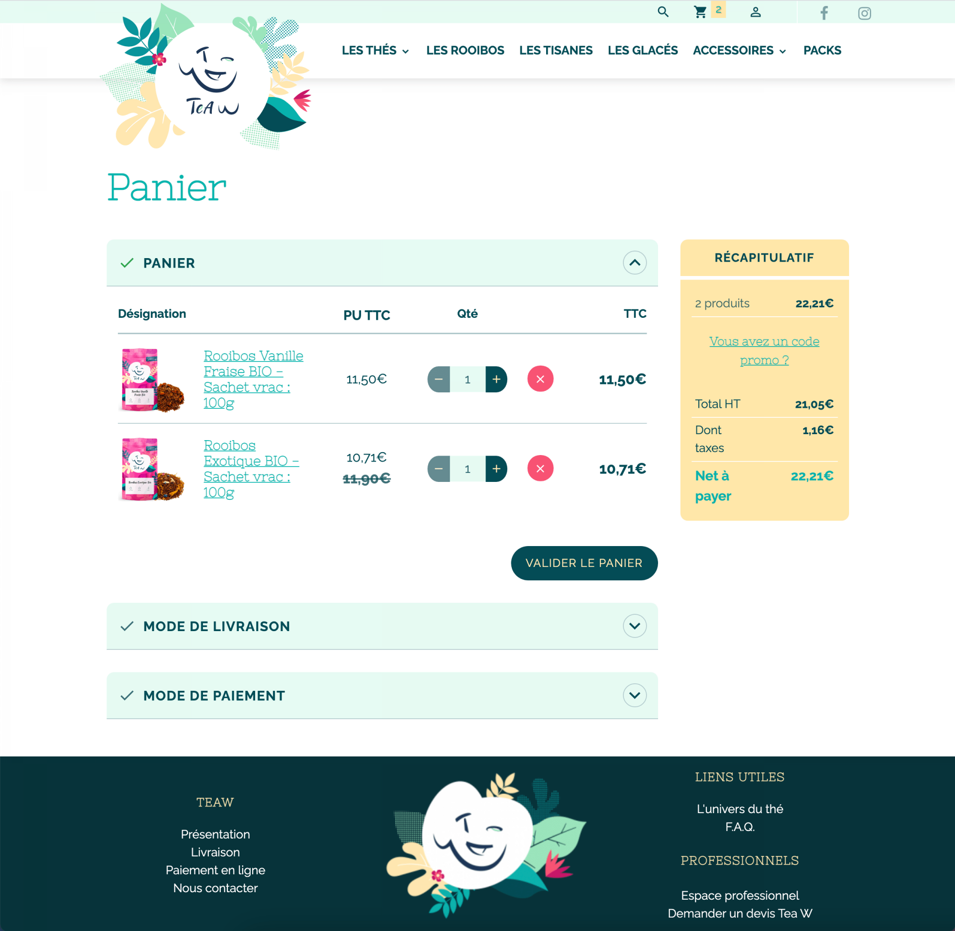 Liste des produits ajoutee min