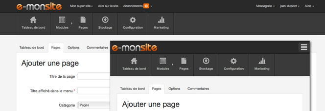 Un CMS responsive qui s'adapte à votre écran