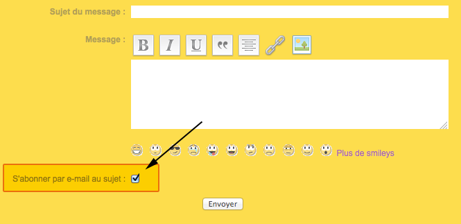 Notification forum