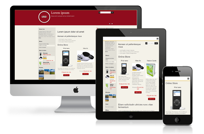 Un thème e-monsite responsive